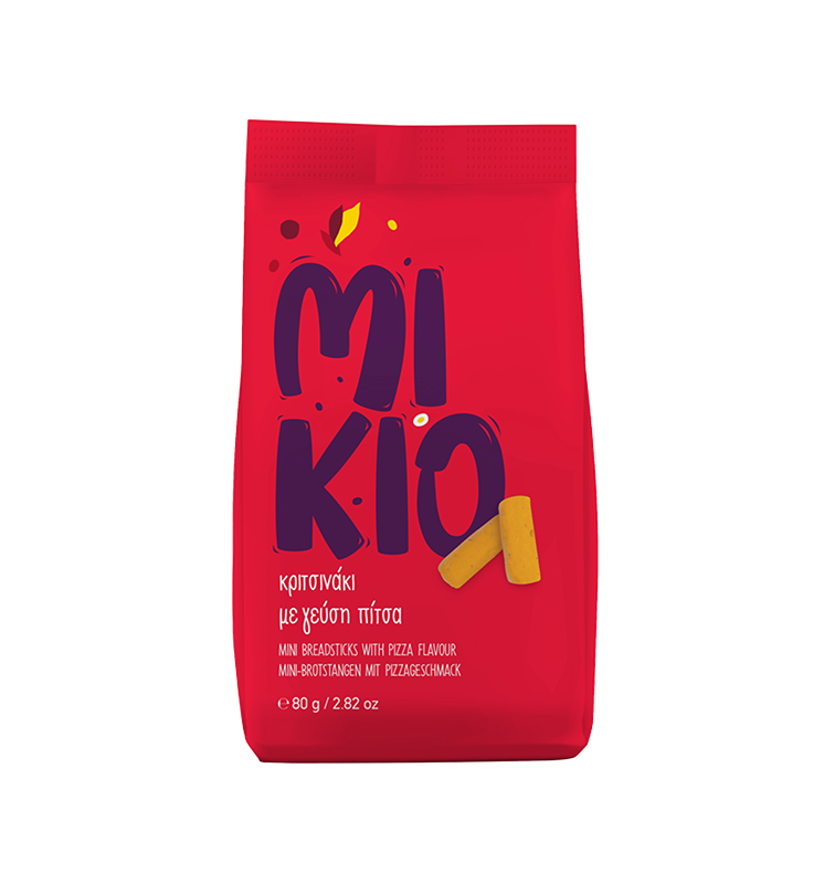 Κριτσινάκι MIKIO με γεύση πίτσα 80g – Κρητών Άρτος